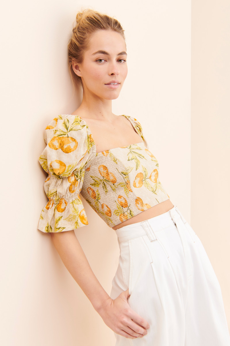 Caroline Kelley featured in  the Nuuly catalogue for Spring/Summer 2021