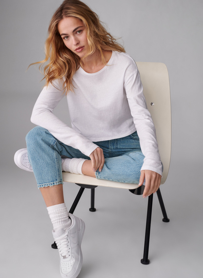 Caroline Kelley featured in  the Aritzia catalogue for Spring/Summer 2021