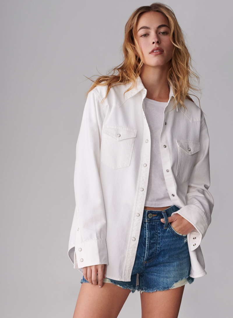 Caroline Kelley featured in  the Aritzia catalogue for Spring/Summer 2021