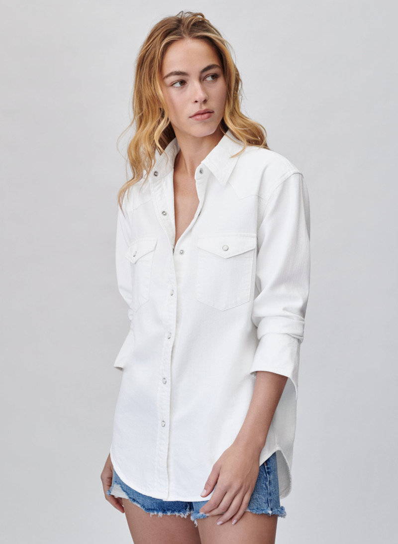 Caroline Kelley featured in  the Aritzia catalogue for Spring/Summer 2021