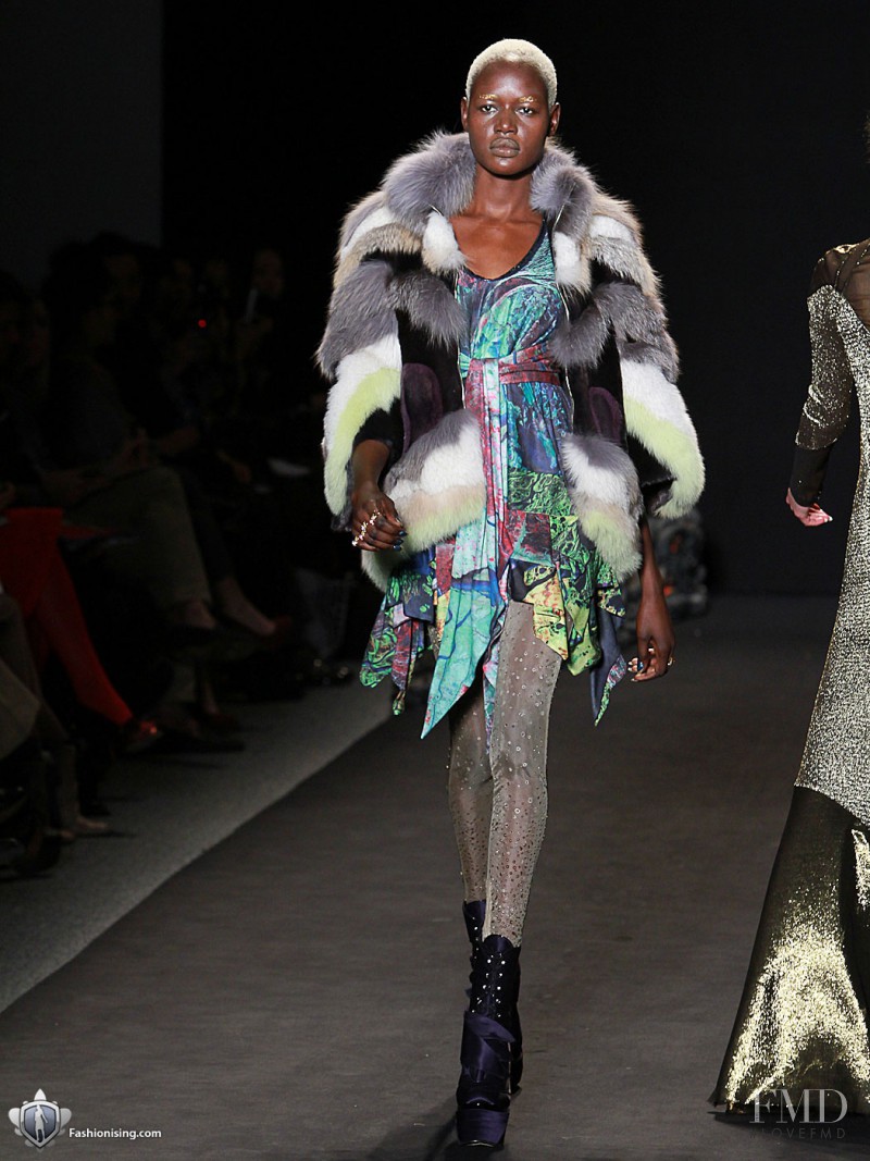 Ajak Deng featured in  the Jen Kao fashion show for Autumn/Winter 2011