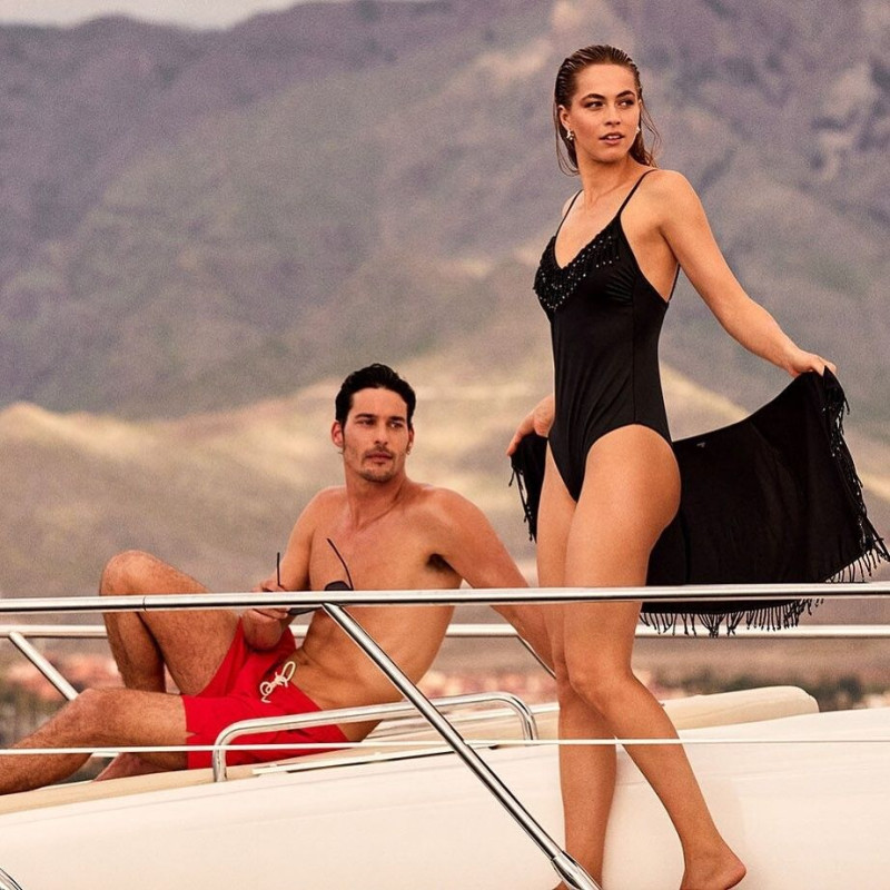Caroline Kelley featured in  the Calzedonia advertisement for Summer 2023