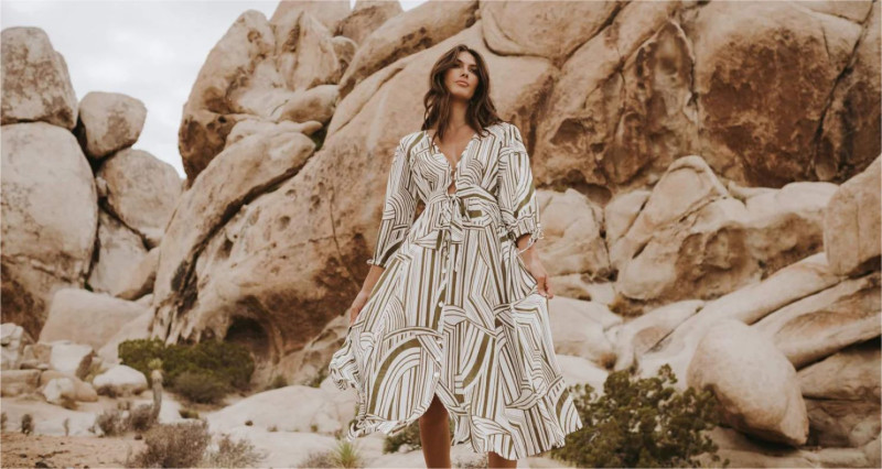 Kyla Grandy featured in  the Elan lookbook for Resort 2022