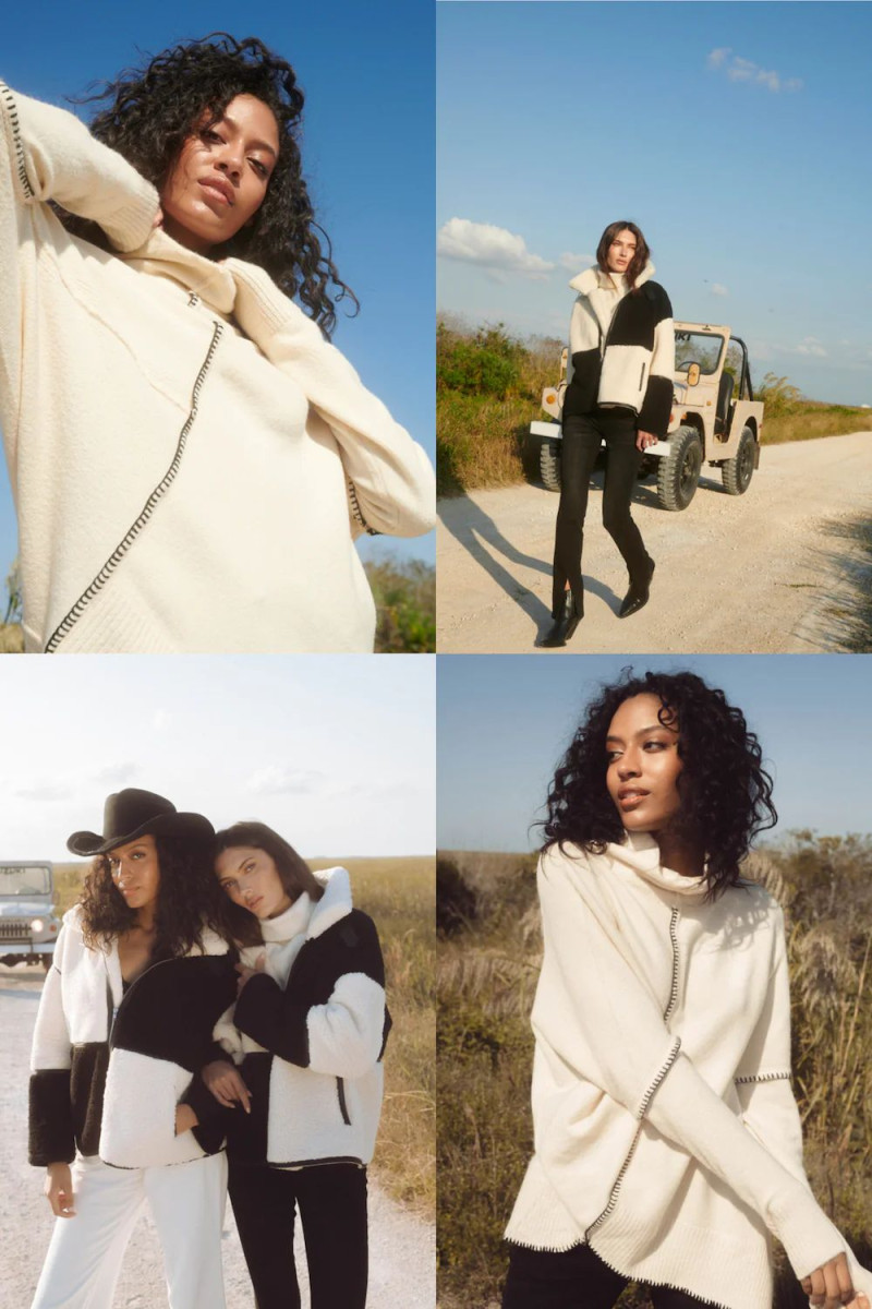 Kyla Grandy featured in  the Elan lookbook for Fall 2023