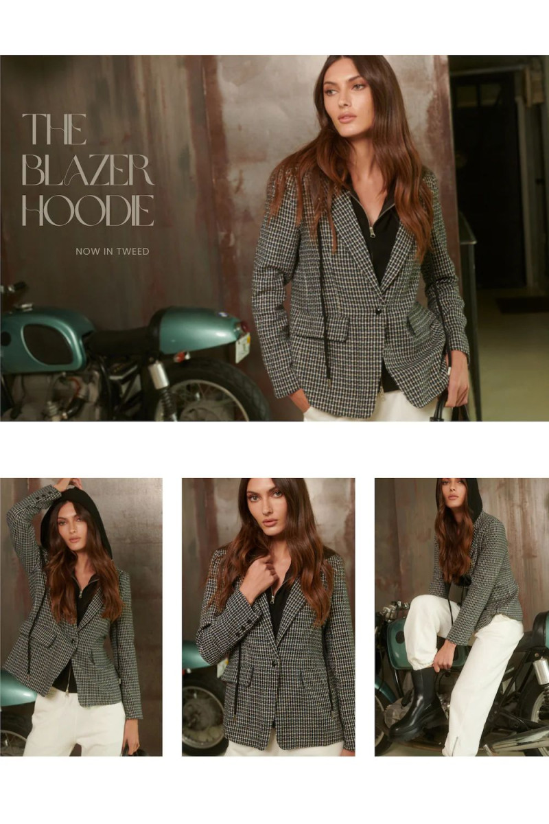 Kyla Grandy featured in  the Elan lookbook for Fall 2023