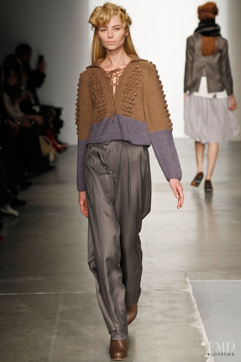 Vika Falileeva featured in  the Rachel Comey fashion show for Autumn/Winter 2011