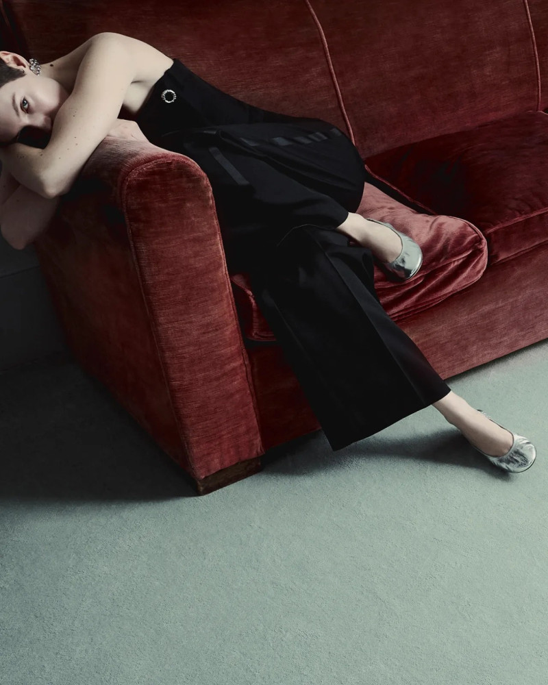 Greta Elisa Hofer featured in  the Lanvin Ballerina 2024 Campaign advertisement for Summer 2024