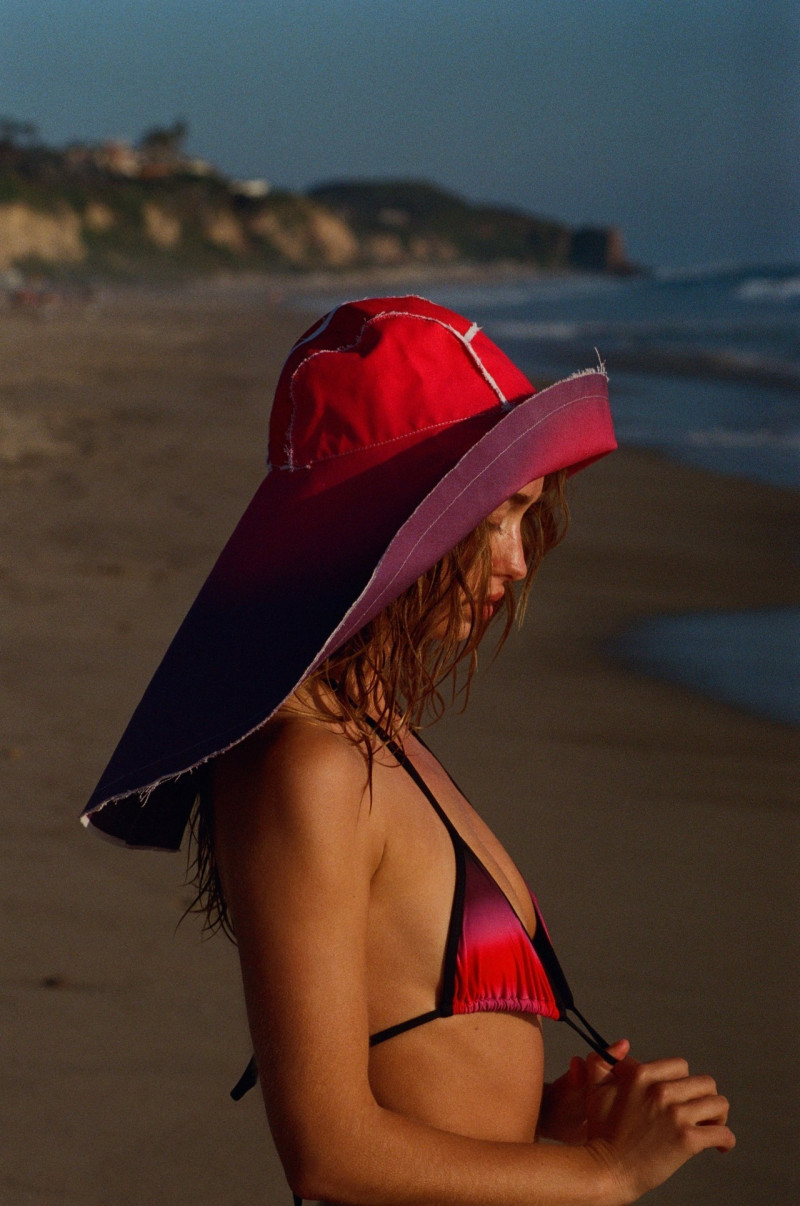Jenn DuPuy featured in  the The Attico Beachwear 2024 Campaign advertisement for Summer 2024