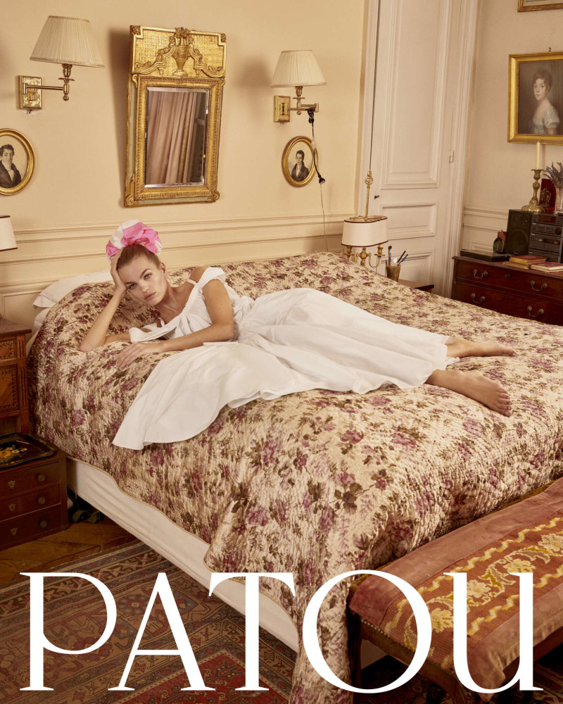 Daphne Groeneveld featured in  the Patou advertisement for Spring/Summer 2024