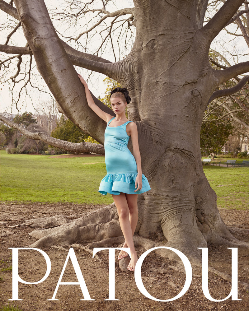 Daphne Groeneveld featured in  the Patou advertisement for Spring/Summer 2024