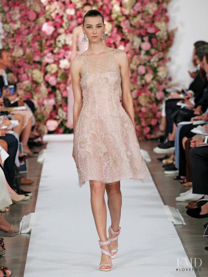 Stephanie Joy Field featured in  the Oscar de la Renta fashion show for Spring/Summer 2015
