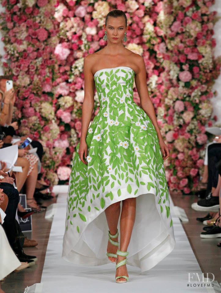 Karlie Kloss featured in  the Oscar de la Renta fashion show for Spring/Summer 2015