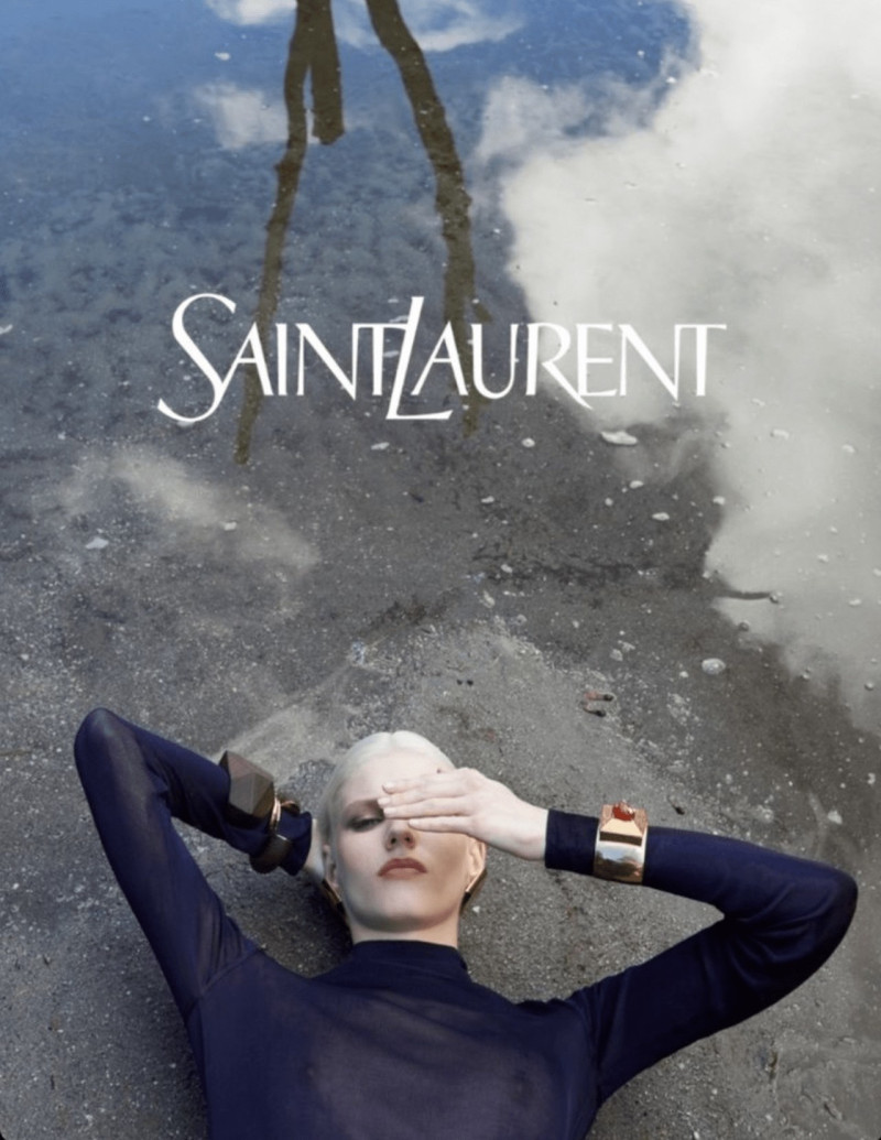 Awar Odhiang featured in  the Saint Laurent advertisement for Spring/Summer 2023