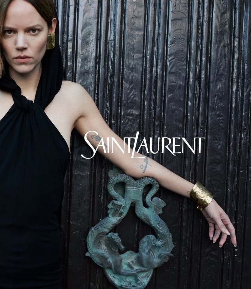 Awar Odhiang featured in  the Saint Laurent advertisement for Spring/Summer 2023