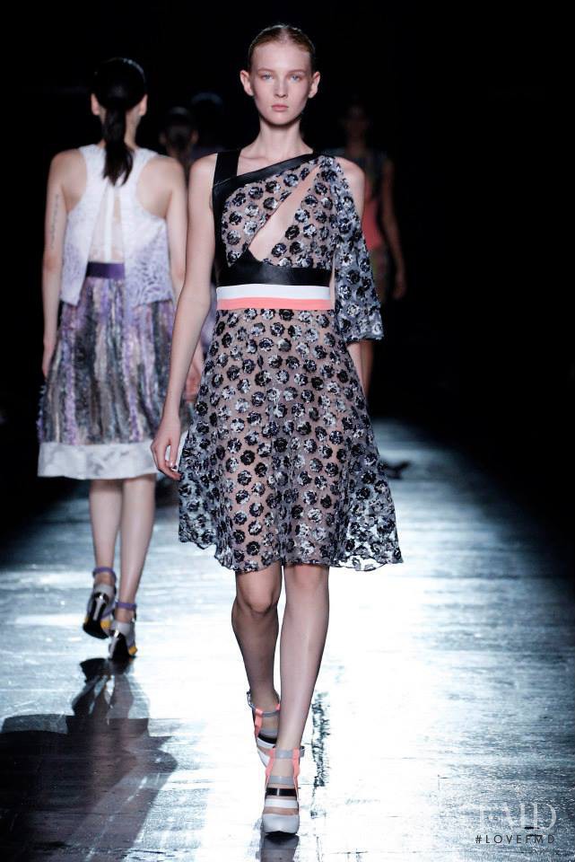 Nastya Sten featured in  the Prabal Gurung fashion show for Spring/Summer 2015