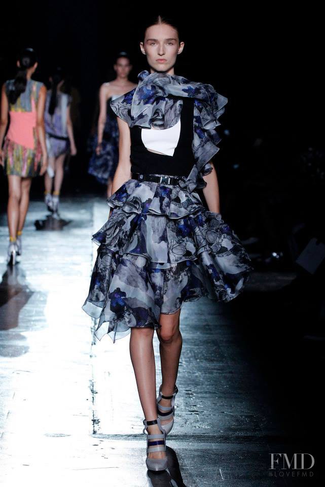 Manuela Frey featured in  the Prabal Gurung fashion show for Spring/Summer 2015
