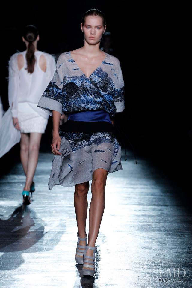 Kirstin Kragh Liljegren featured in  the Prabal Gurung fashion show for Spring/Summer 2015