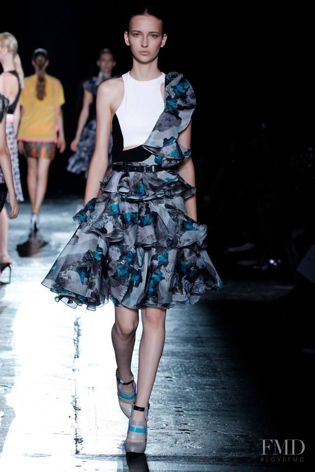 Waleska Gorczevski featured in  the Prabal Gurung fashion show for Spring/Summer 2015