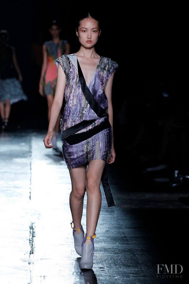 Jing Wen featured in  the Prabal Gurung fashion show for Spring/Summer 2015