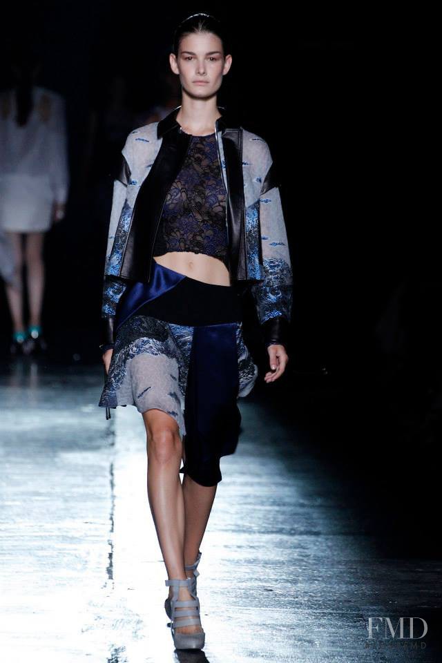 Ophélie Guillermand featured in  the Prabal Gurung fashion show for Spring/Summer 2015