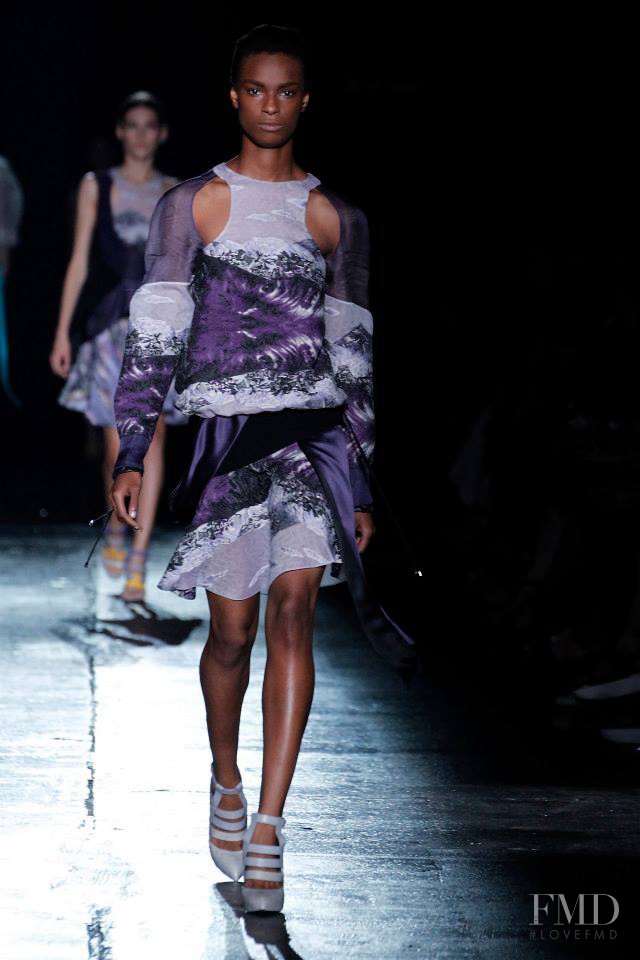 Kayla Scott featured in  the Prabal Gurung fashion show for Spring/Summer 2015