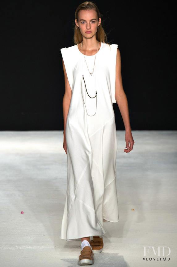 Maartje Verhoef featured in  the rag & bone fashion show for Spring/Summer 2015