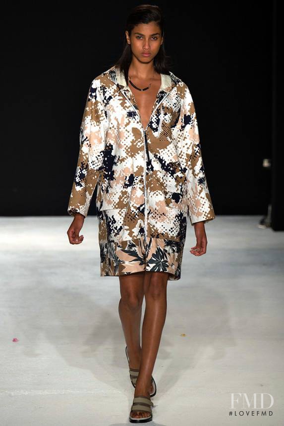 Imaan Hammam featured in  the rag & bone fashion show for Spring/Summer 2015