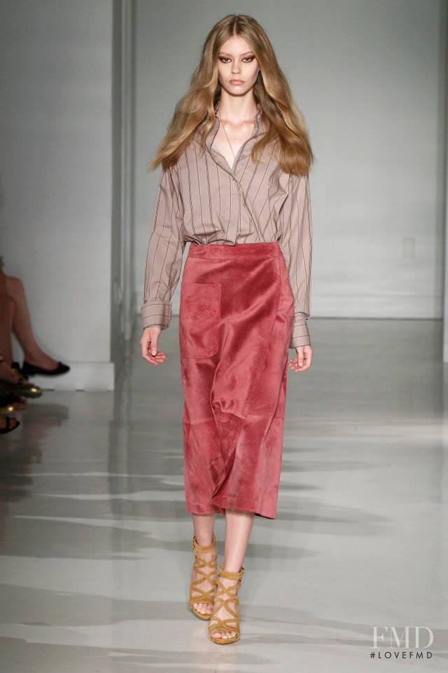Ondria Hardin featured in  the Jill Stuart fashion show for Spring/Summer 2015