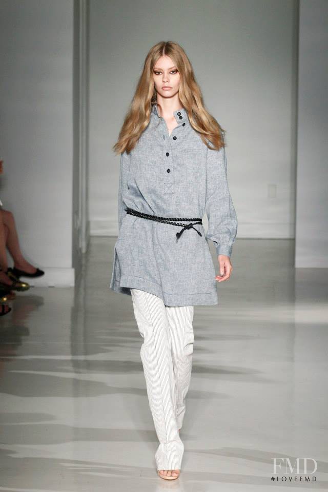 Ondria Hardin featured in  the Jill Stuart fashion show for Spring/Summer 2015
