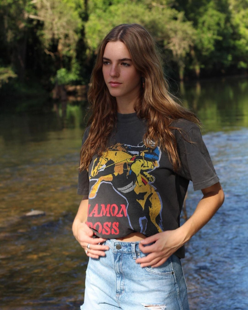 Emily Feld featured in  the Diamond Cross Ranch lookbook for Summer 2023