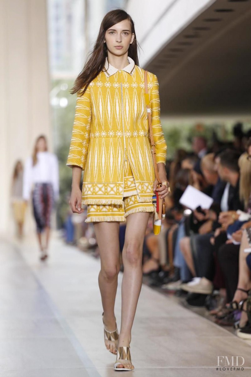 Waleska Gorczevski featured in  the Tory Burch fashion show for Spring/Summer 2015