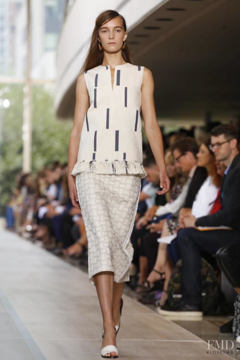 Irina Liss featured in  the Tory Burch fashion show for Spring/Summer 2015