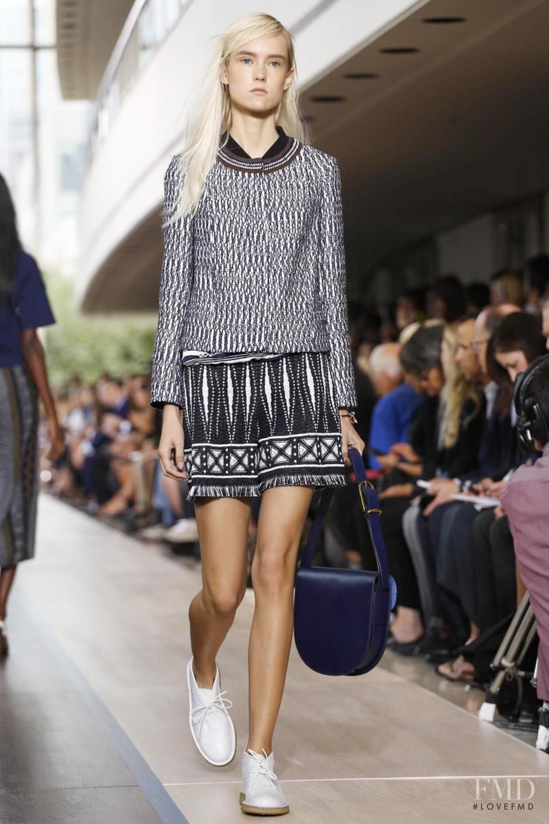 Harleth Kuusik featured in  the Tory Burch fashion show for Spring/Summer 2015