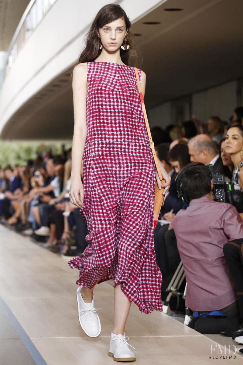 Larissa Marchiori featured in  the Tory Burch fashion show for Spring/Summer 2015