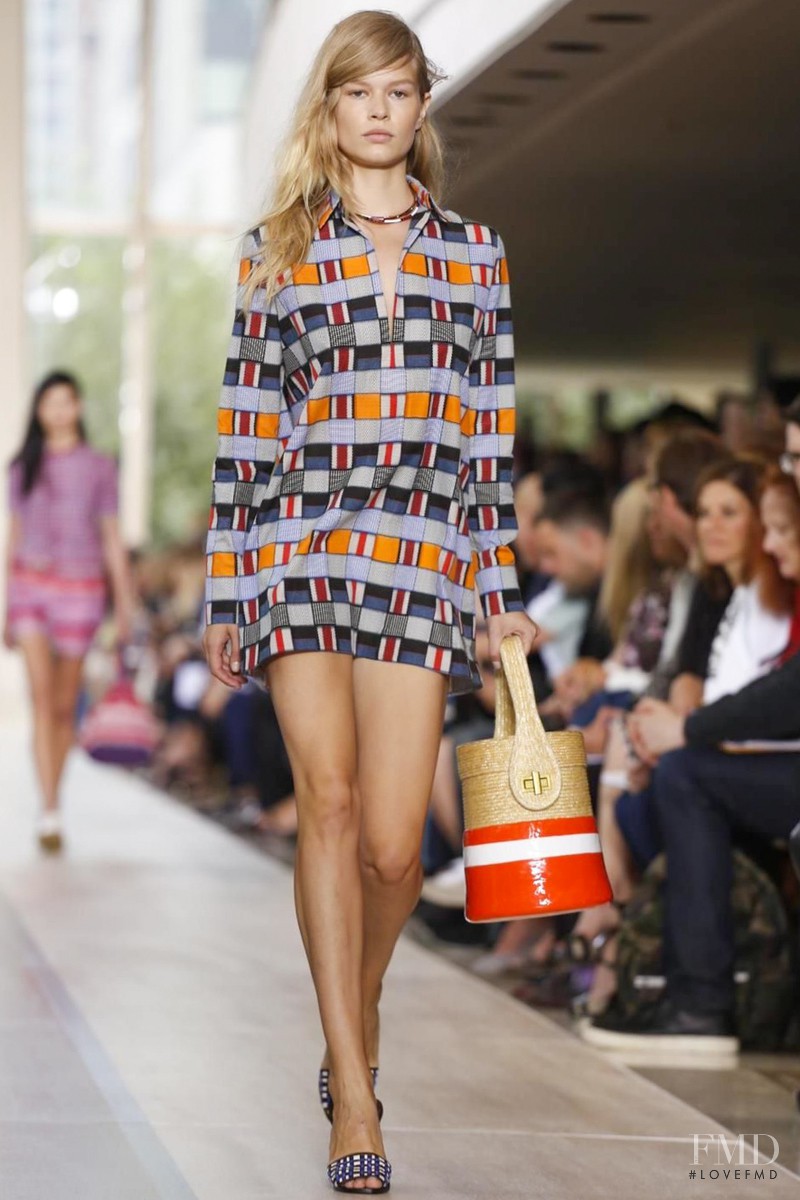 Anna Ewers featured in  the Tory Burch fashion show for Spring/Summer 2015