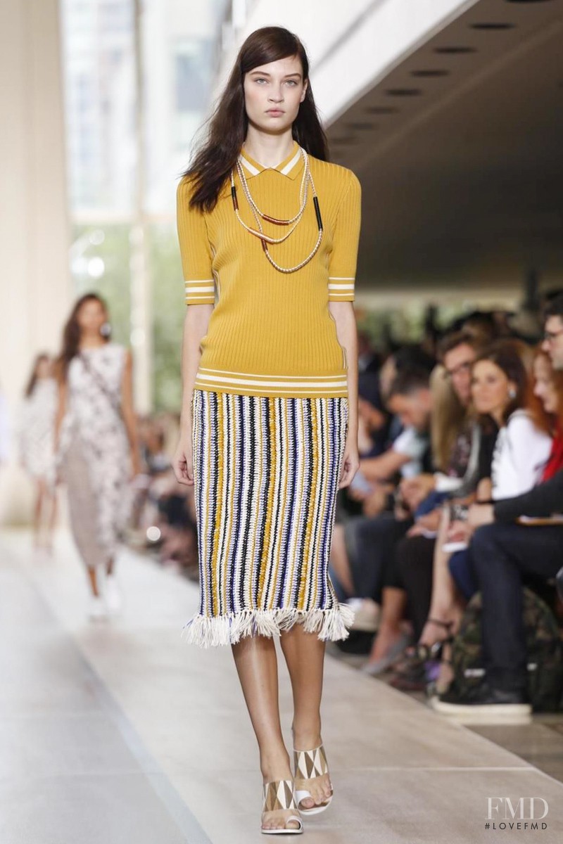 Lieke van Houten featured in  the Tory Burch fashion show for Spring/Summer 2015