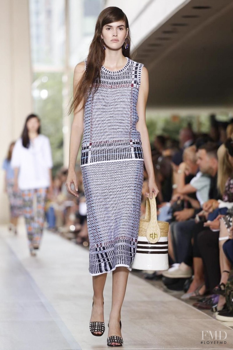 Vanessa Moody featured in  the Tory Burch fashion show for Spring/Summer 2015