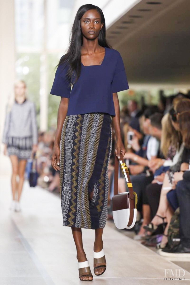 Riley Montana featured in  the Tory Burch fashion show for Spring/Summer 2015