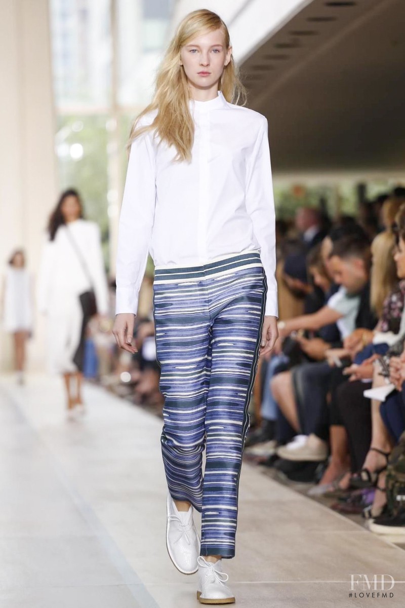 Nastya Sten featured in  the Tory Burch fashion show for Spring/Summer 2015