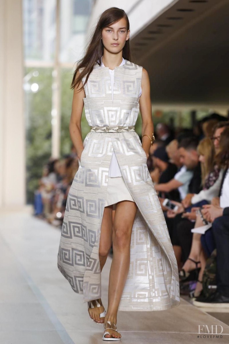 Julia Bergshoeff featured in  the Tory Burch fashion show for Spring/Summer 2015