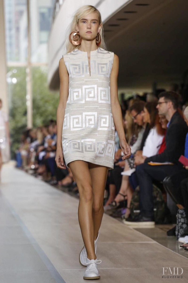 Harleth Kuusik featured in  the Tory Burch fashion show for Spring/Summer 2015