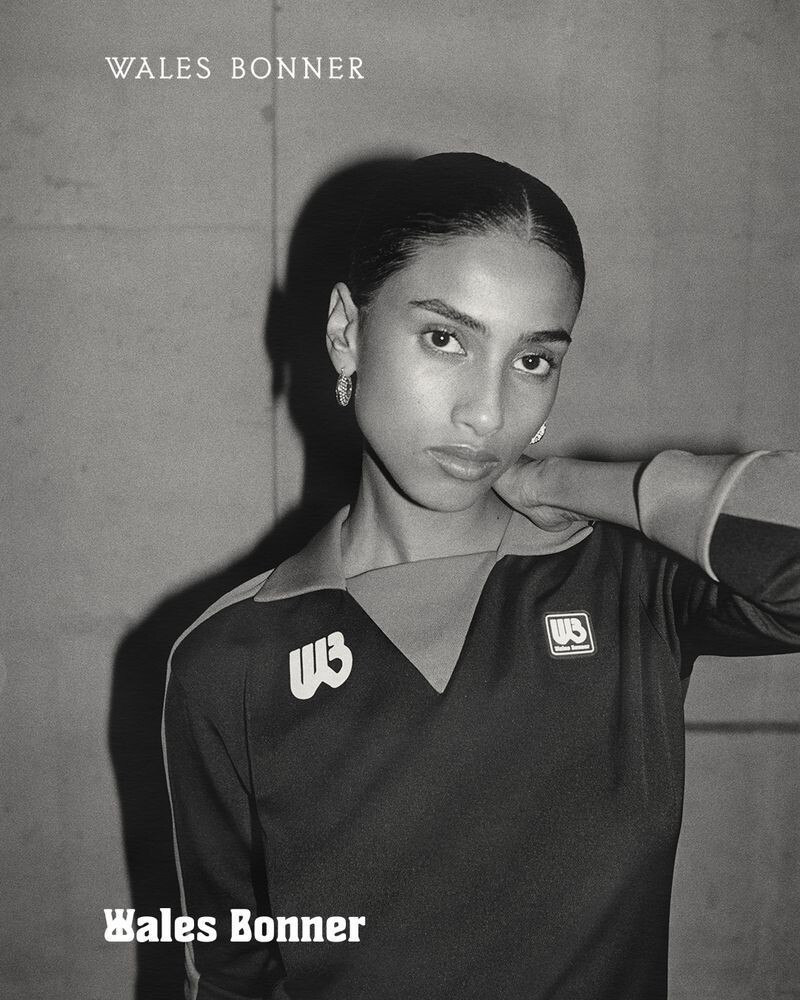 Imaan Hammam featured in  the Wales Bonner advertisement for Autumn/Winter 2023