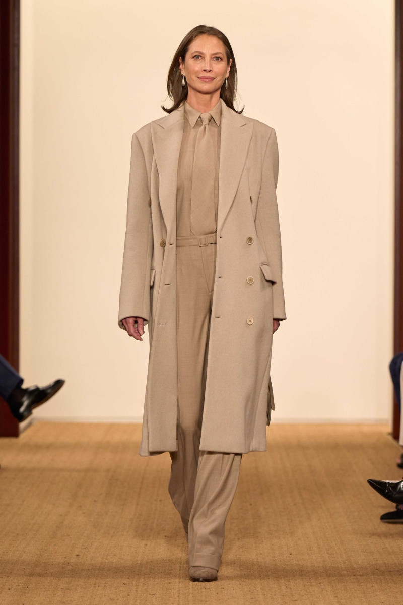 Christy Turlington featured in  the Ralph Lauren fashion show for Autumn/Winter 2024