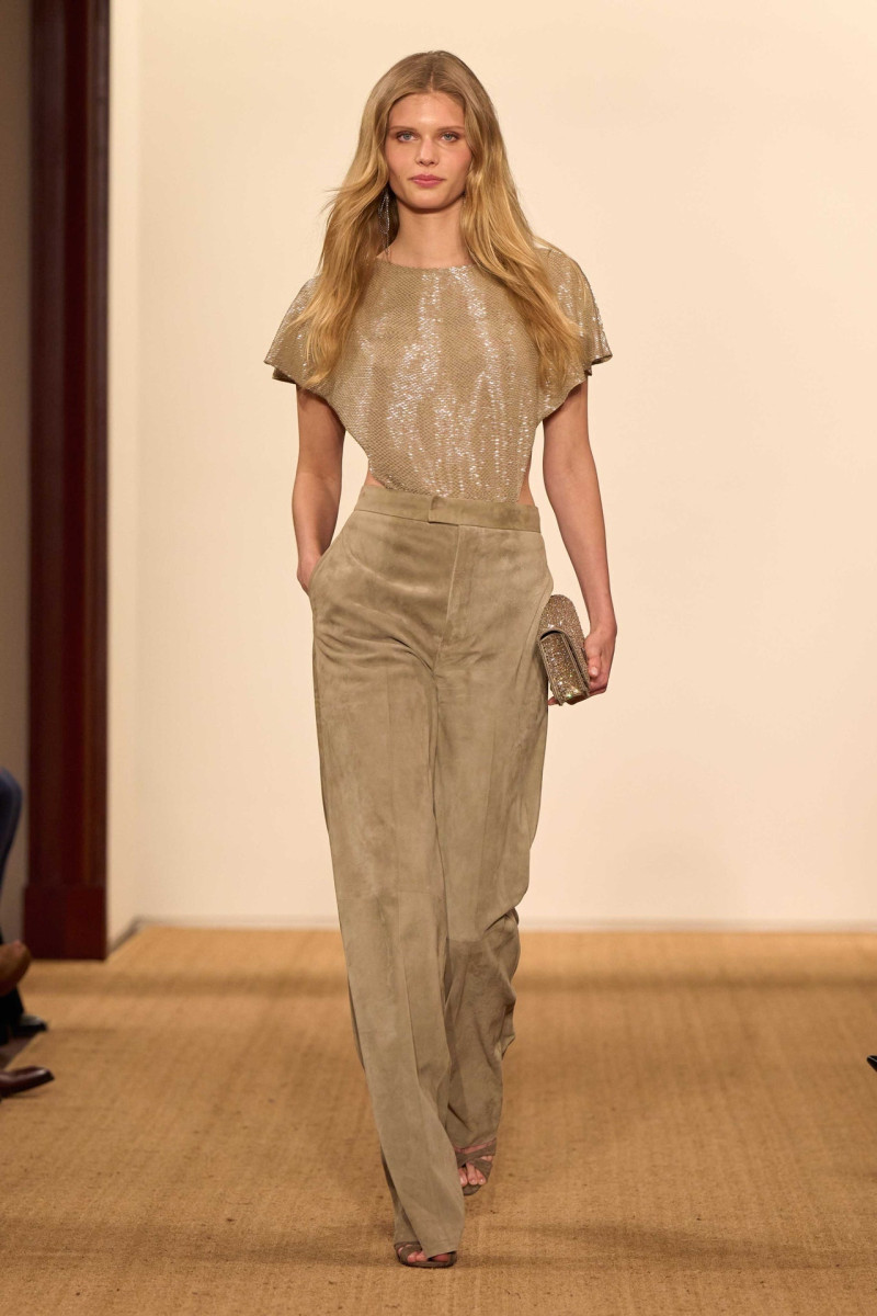 Ida Heiner featured in  the Ralph Lauren fashion show for Autumn/Winter 2024