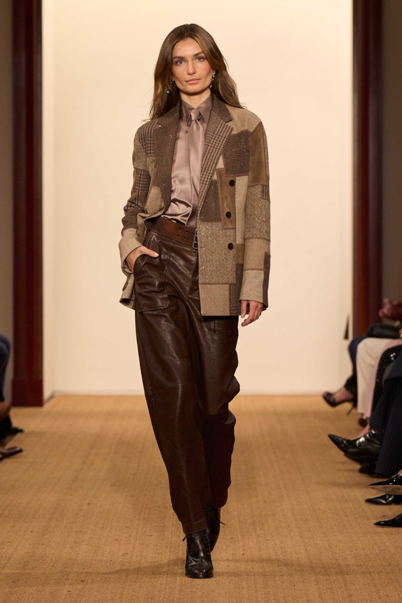 Andreea Diaconu featured in  the Ralph Lauren fashion show for Autumn/Winter 2024