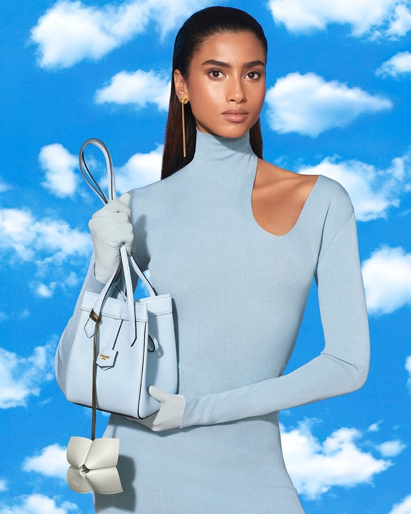 Imaan Hammam featured in  the Fendi advertisement for Spring/Summer 2024