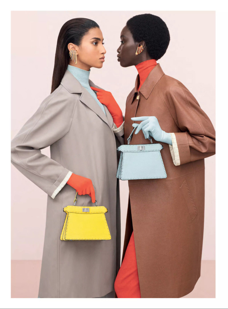 Imaan Hammam featured in  the Fendi advertisement for Spring/Summer 2024