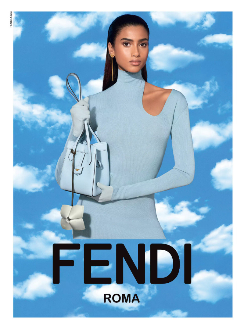 Imaan Hammam featured in  the Fendi advertisement for Spring/Summer 2024