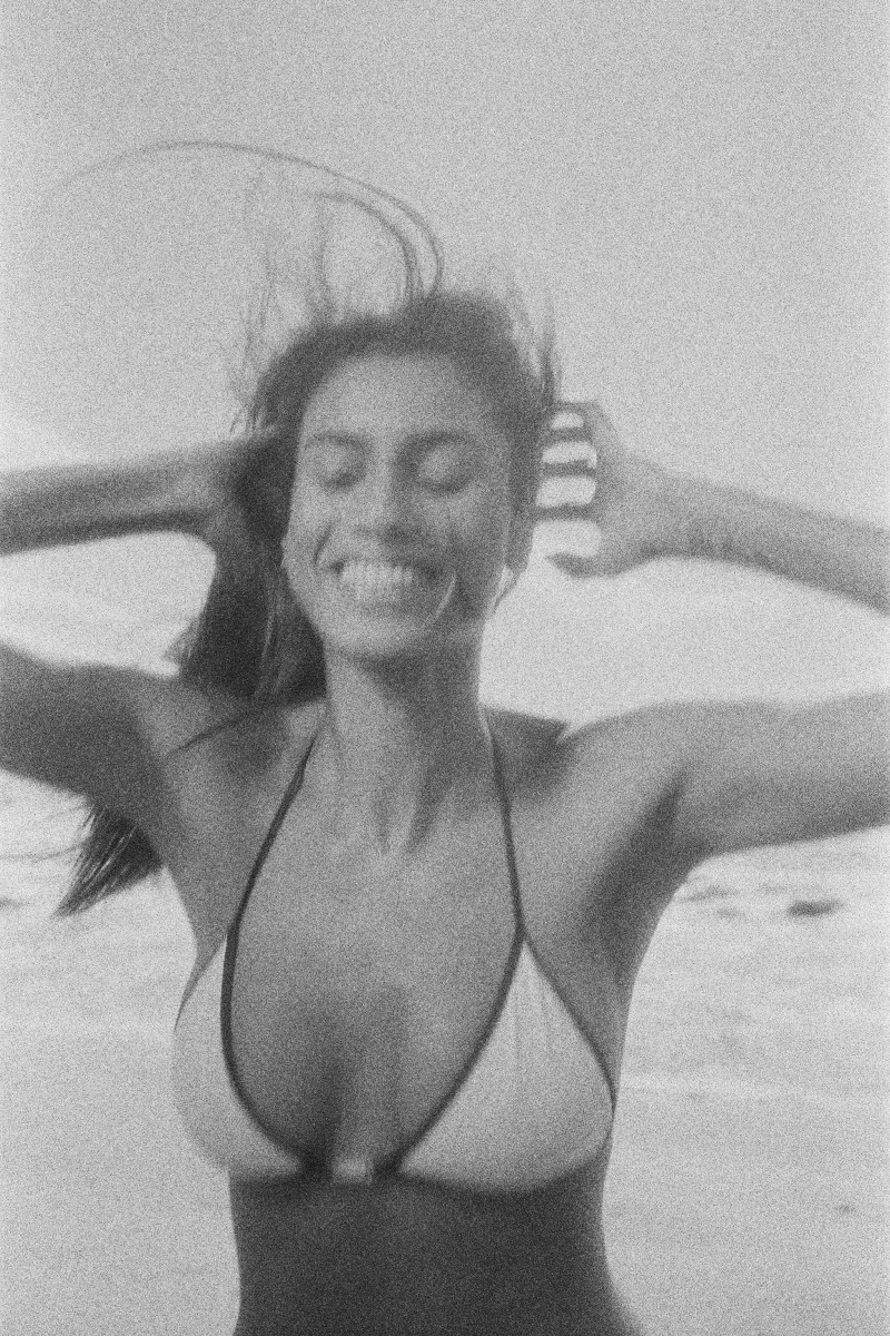 Imaan Hammam featured in  the Zara advertisement for Spring/Summer 2024