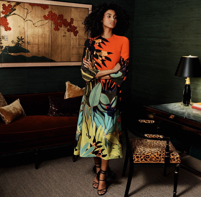 Imaan Hammam featured in  the Holt Renfrew advertisement for Spring/Summer 2024